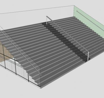 高架看台SU模型下载_sketchup草图大师SKP模型