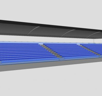 户外运动露天看台SU模型下载_sketchup草图大师SKP模型