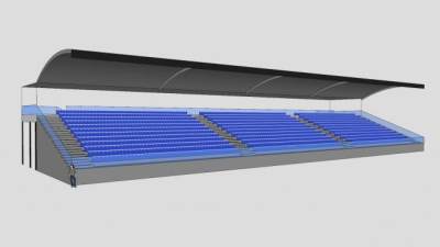 户外运动露天看台SU模型下载_sketchup草图大师SKP模型