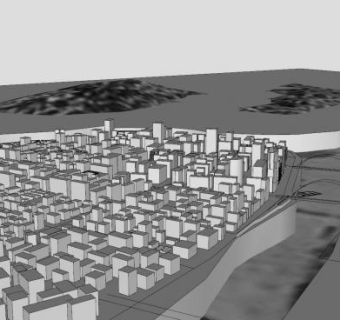宜宾城市规划建筑SU模型下载_sketchup草图大师SKP模型