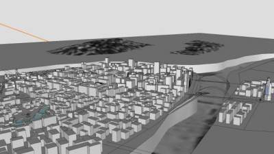 宜宾城市规划建筑SU模型下载_sketchup草图大师SKP模型