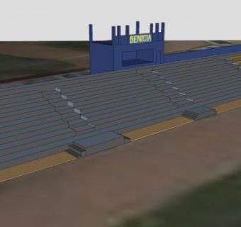 足球场看台SU模型下载_sketchup草图大师SKP模型