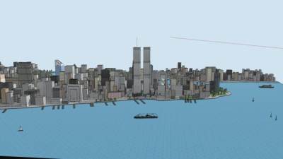 纽约市诚市建筑SU模型下载_sketchup草图大师SKP模型