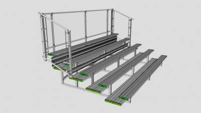 五行看台席SU模型下载_sketchup草图大师SKP模型