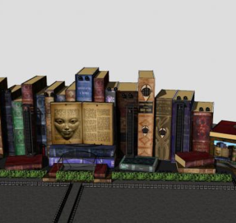 明日世界建筑SU模型下载_sketchup草图大师SKP模型