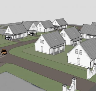 丹尼利斯住宅房产建筑SU模型下载_sketchup草图大师SKP模型