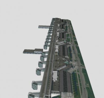 慕尼黑机场大楼建筑SU模型下载_sketchup草图大师SKP模型