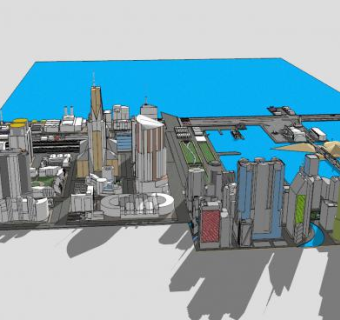 城市大都市SU模型下载_sketchup草图大师SKP模型
