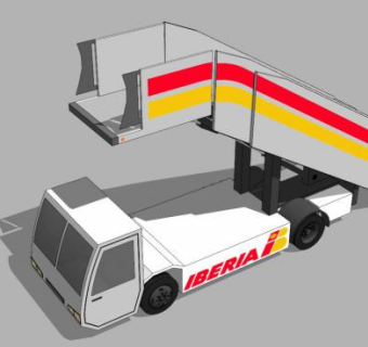 航空公司登机梯SU模型（登机车）_su模型下载 草图大师模型_SKP模型