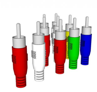 电视高清线AV插头SU模型_su模型下载 草图大师模型_SKP模型
