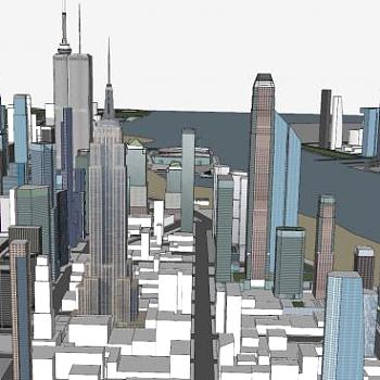 纽波特市<em>城市建筑</em>SU模型下载_sketchup草图大师SKP模型