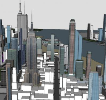 纽波特市城市建筑SU模型下载_sketchup草图大师SKP模型
