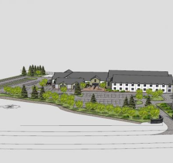 酒店扩建公寓建筑SU模型下载_sketchup草图大师SKP模型