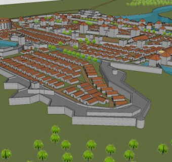 诚市规划建筑中心SU模型下载_sketchup草图大师SKP模型