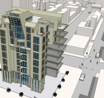 现代酒店大厦SU模型下载_sketchup草图大师SKP模型