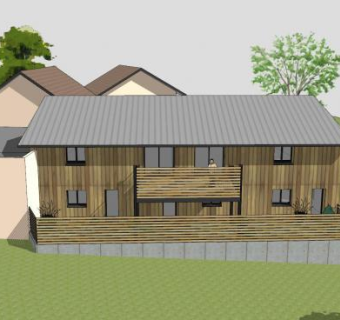 现代户外住宅建筑SU模型下载_sketchup草图大师SKP模型