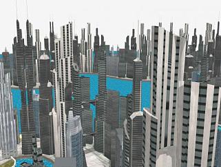 现代蛇形城市建筑SU模型下载_sketchup草图大师SKP模型