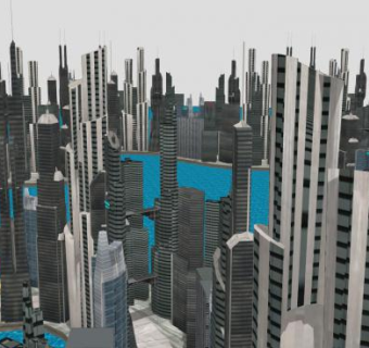 现代蛇形城市建筑SU模型下载_sketchup草图大师SKP模型