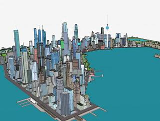 新湾城市规划SU模型下载_sketchup草图大师SKP模型