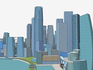 户外<em>城市规划</em>建筑SU模型下载_sketchup草图大师SKP模型