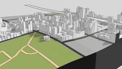 公园户外建筑SU模型下载_sketchup草图大师SKP模型