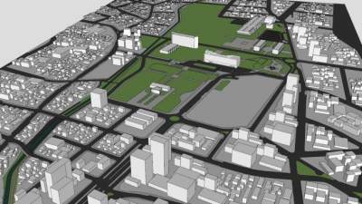 库里蒂巴建筑中心SU模型下载_sketchup草图大师SKP模型