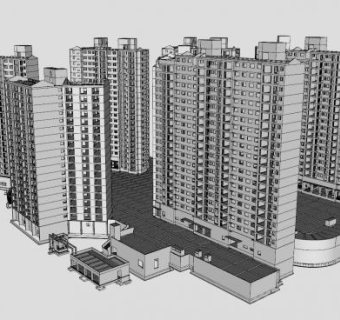 庆北永川市诚市规划SU模型下载_sketchup草图大师SKP模型