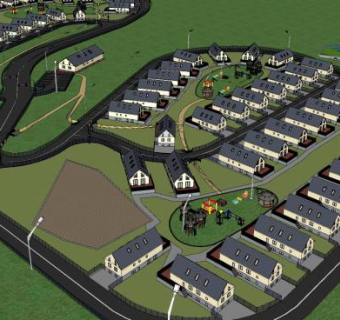 建筑物诚市中心SU模型下载_sketchup草图大师SKP模型