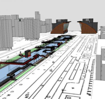 水上公园建筑SU模型下载_sketchup草图大师SKP模型