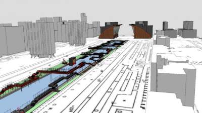 水上公园建筑SU模型下载_sketchup草图大师SKP模型