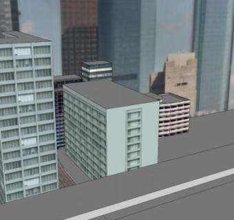 抽象城市中心SU模型下载_sketchup草图大师SKP模型