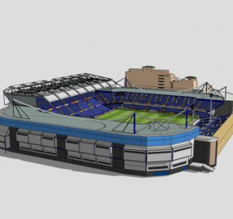 斯坦福桥桥梁建筑SU模型下载_sketchup草图大师SKP模型