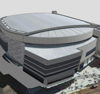 福特中心球场建筑SU模型下载_sketchup草图大师SKP模型