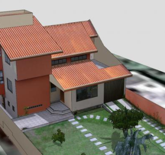 海滨别墅住宅海滩建筑SU模型下载_sketchup草图大师SKP模型