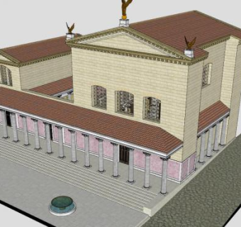 参议院别墅建筑SU模型下载_sketchup草图大师SKP模型