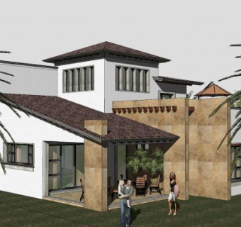 古老别墅房子SU模型下载_sketchup草图大师SKP模型