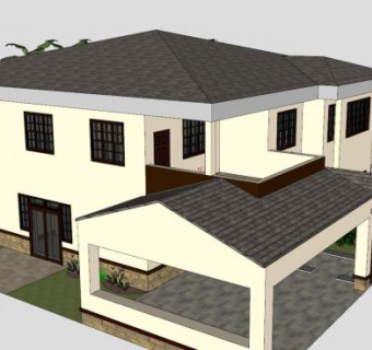巴厘岛豪宅别墅SU模型下载_sketchup草图大师SKP模型