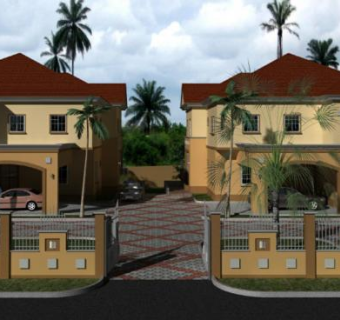 联排别墅景观建筑SU模型下载_sketchup草图大师SKP模型