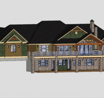 老房子建筑SU模型下载_sketchup草图大师SKP模型