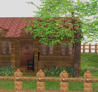 乡村别墅建筑SU模型下载_sketchup草图大师SKP模型