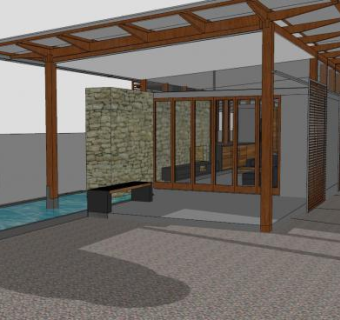 花园房子建筑SU模型下载_sketchup草图大师SKP模型