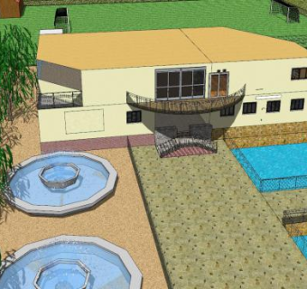 现代别墅建筑SU模型下载_sketchup草图大师SKP模型