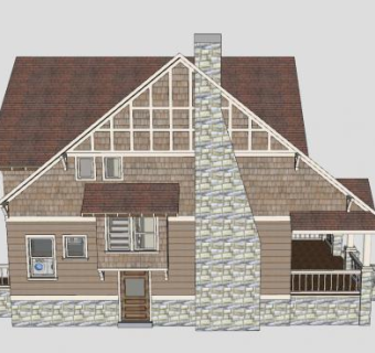 公园天堂花园建筑SU模型下载_sketchup草图大师SKP模型
