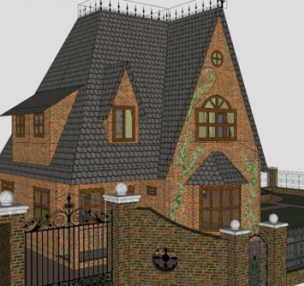 我的梦想之家房子建筑SU模型下载_sketchup草图大师SKP模型