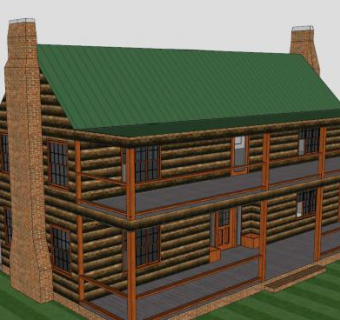 农场房子乡村建筑SU模型下载_sketchup草图大师SKP模型