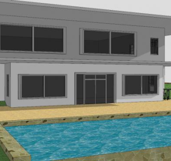 现代化房子别墅建筑SU模型下载_sketchup草图大师SKP模型