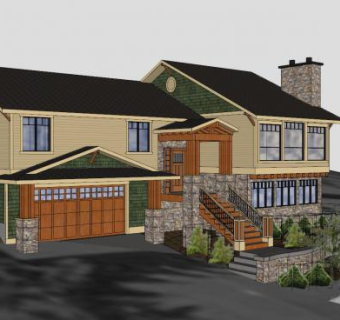 现代别墅住宅建筑SU模型下载_sketchup草图大师SKP模型