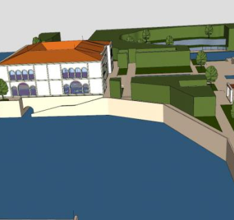 海边别墅户外建筑SU模型下载_sketchup草图大师SKP模型