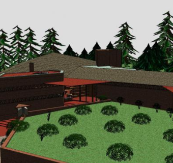 帕默住宅别墅SU模型下载_sketchup草图大师SKP模型