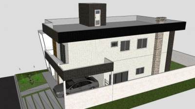 阁楼别墅建筑SU模型下载_sketchup草图大师SKP模型